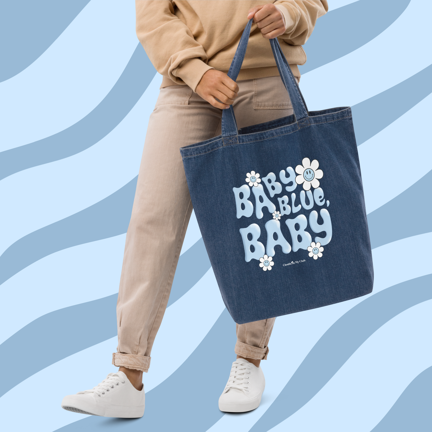 "Baby Blue, Baby" Organic Denim Tote